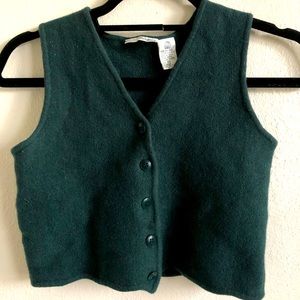 Dark Green XS Wool Vest